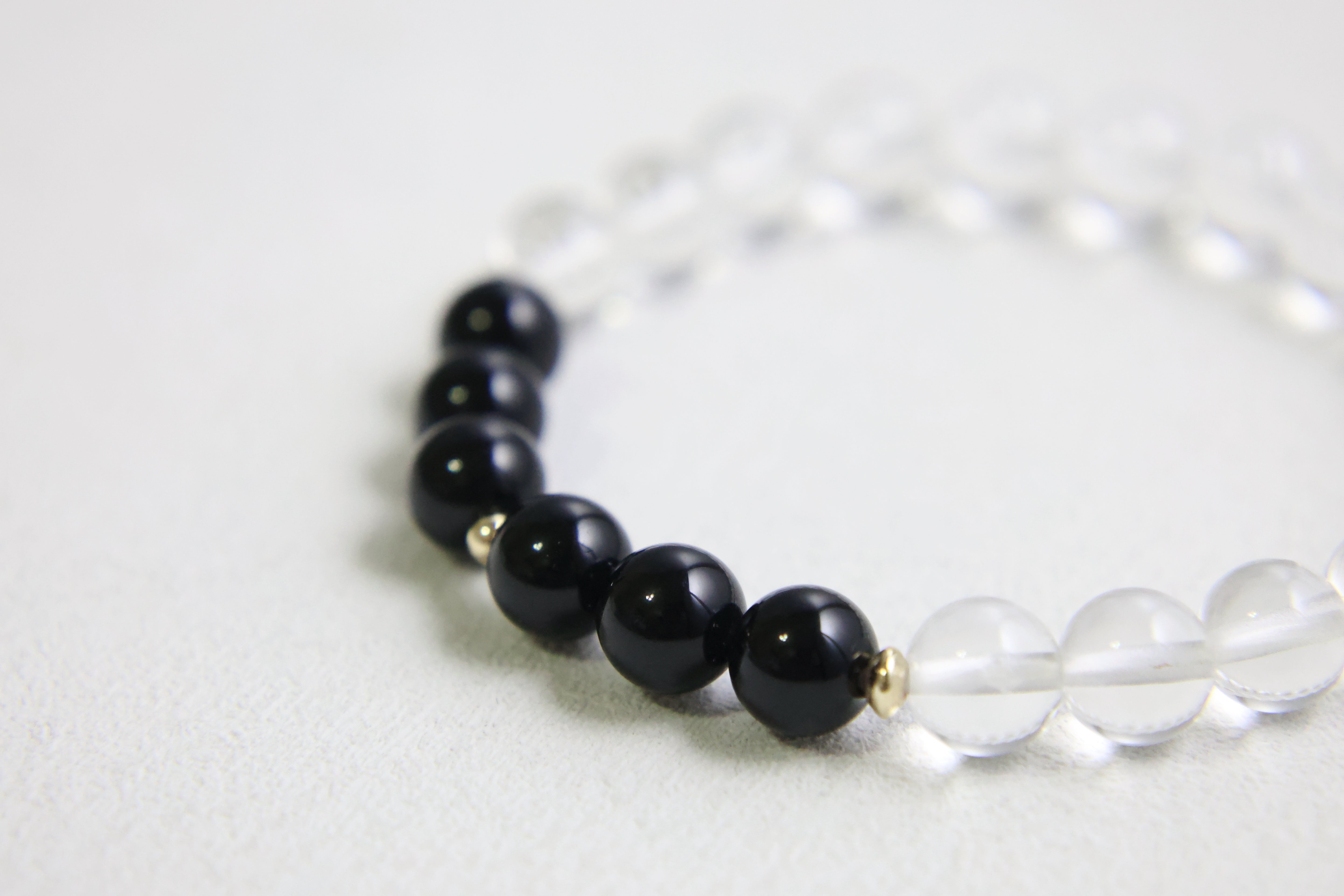 Capricorn Quest - Clear Quartz & Obsidian Bracelet