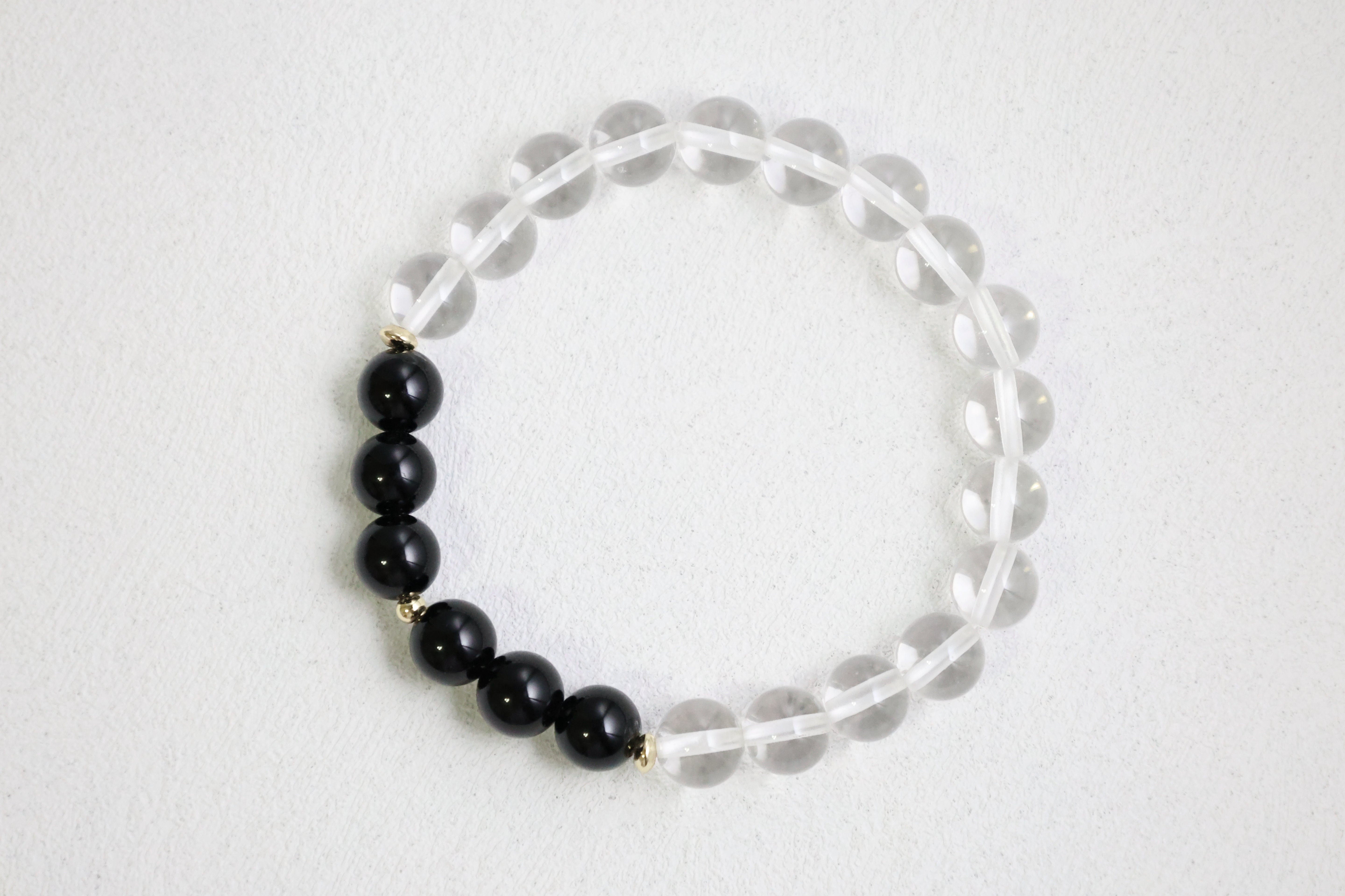 Capricorn Quest - Clear Quartz & Obsidian Bracelet