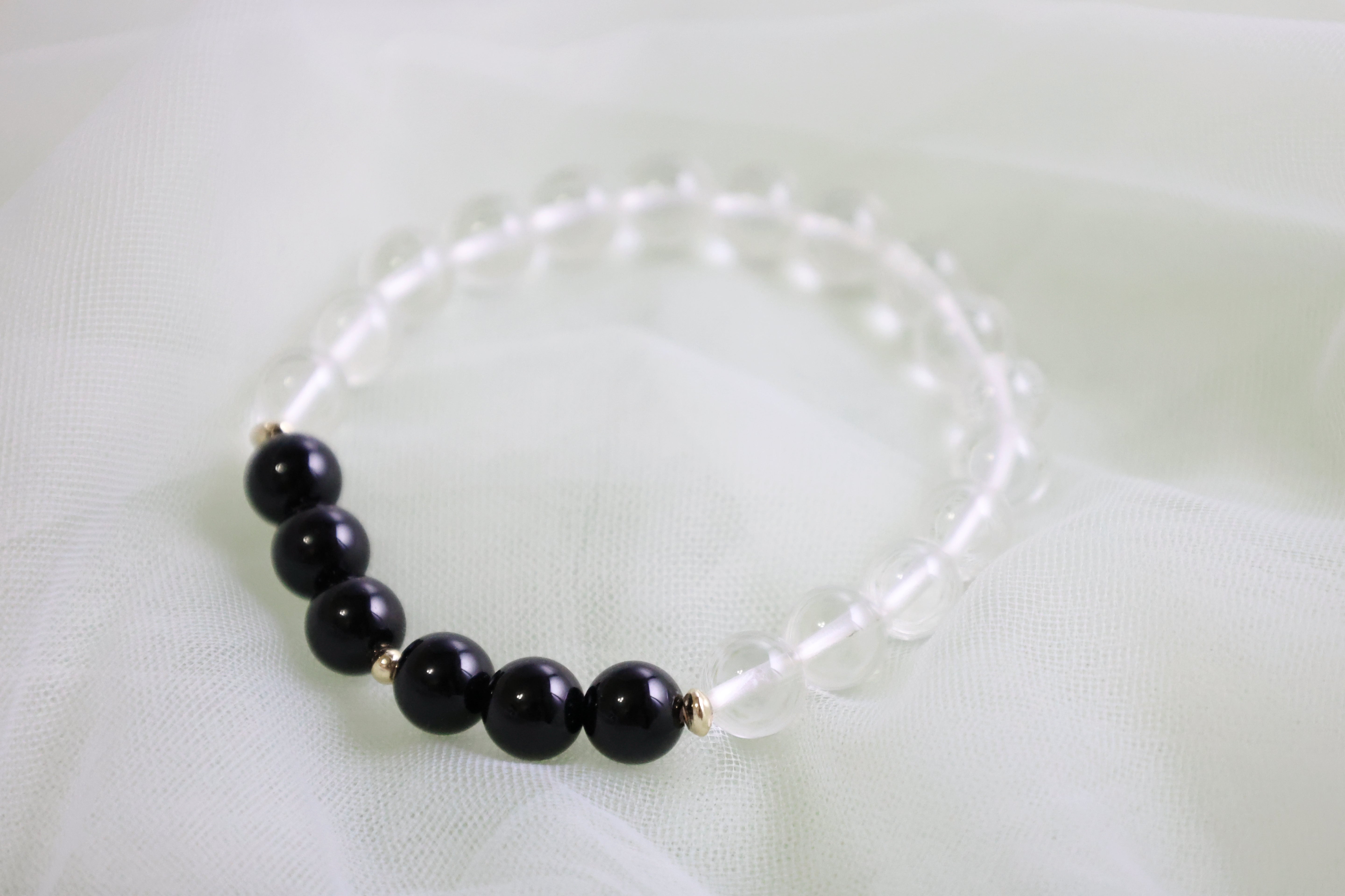 Capricorn Quest - Clear Quartz & Obsidian Bracelet