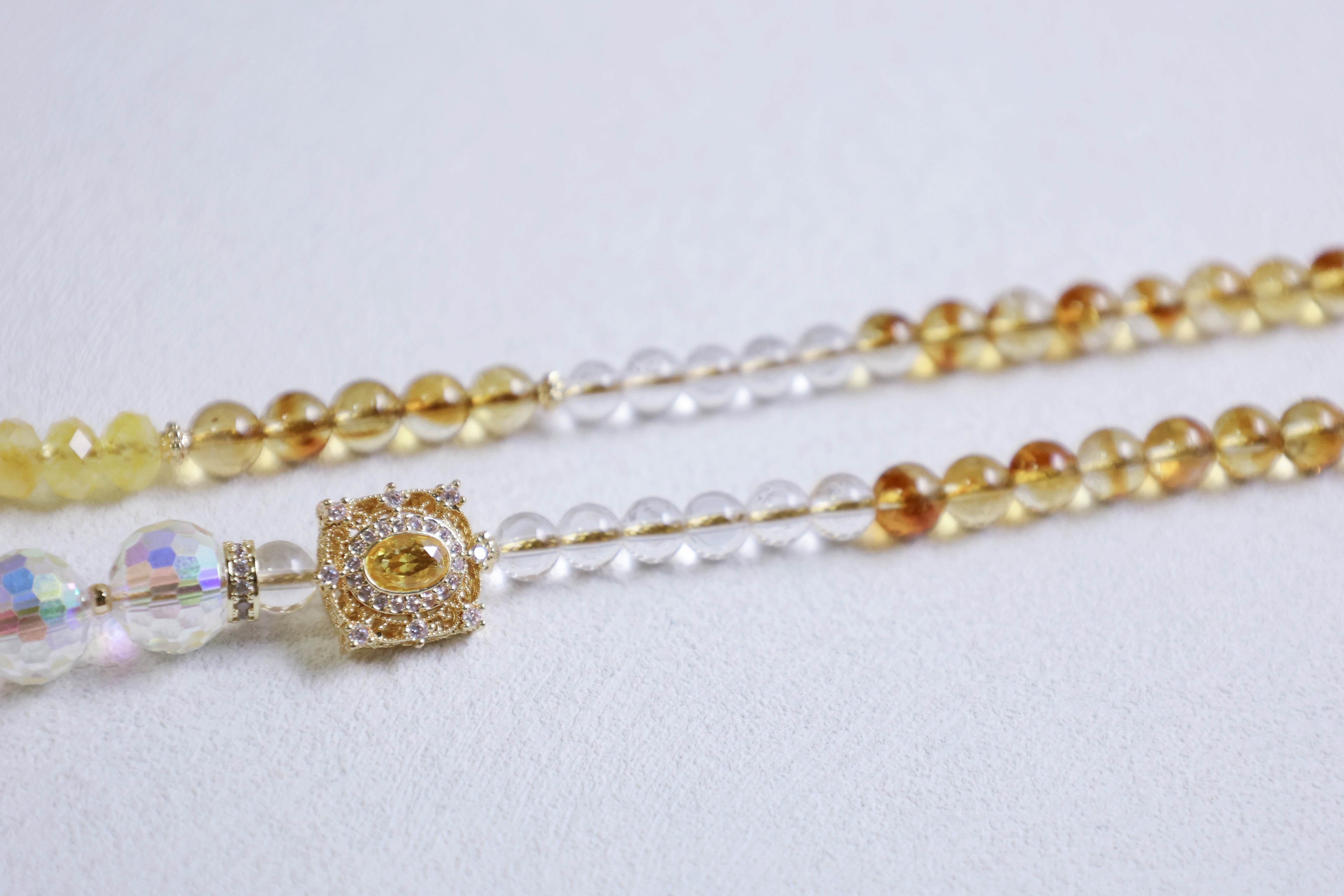 Golden Harmony - Yellow Citrine & Crystal Multi-Purpose Chain