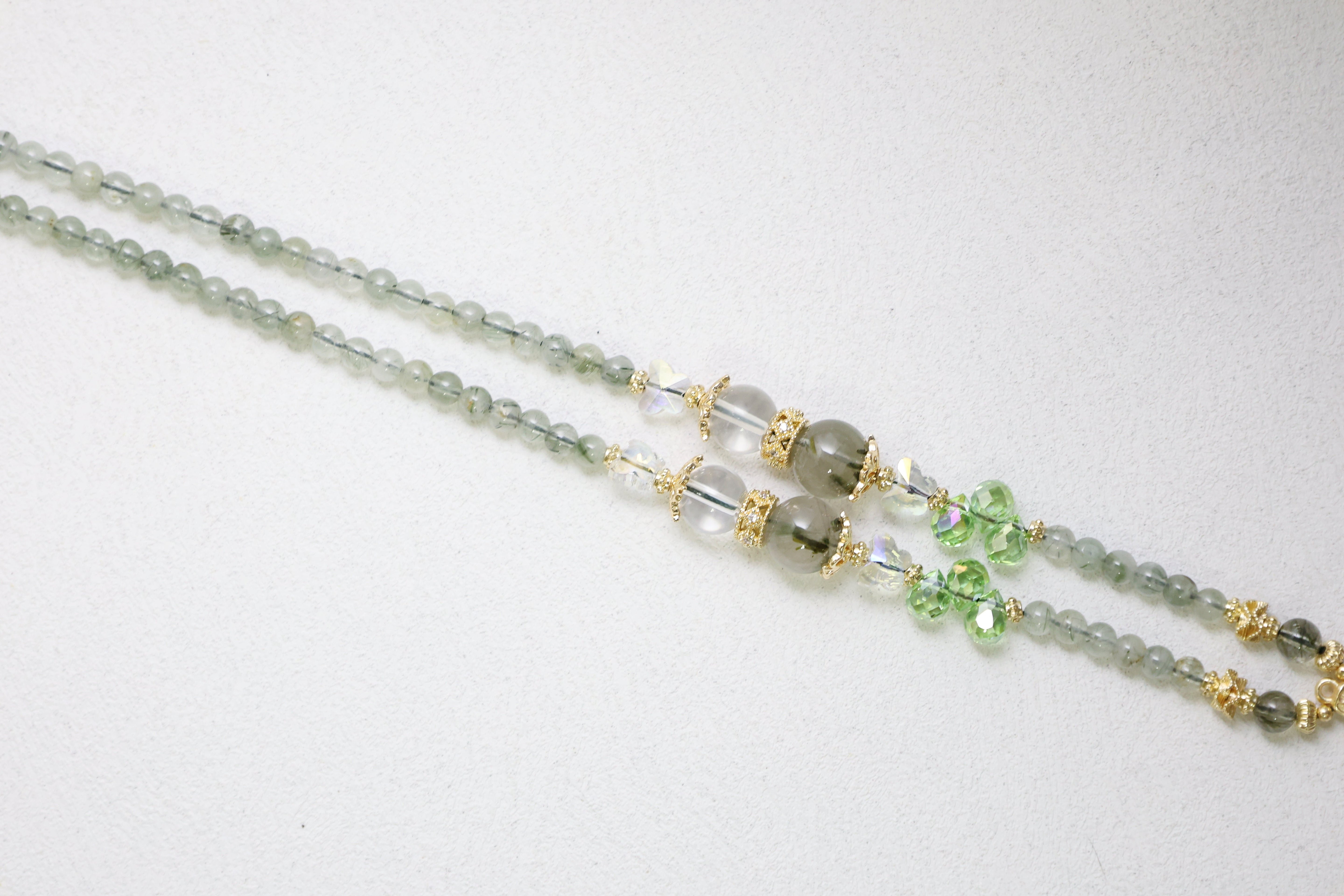 Verdant Mist - Phantom Quartz & Tea Crystal Multi-Purpose Chain