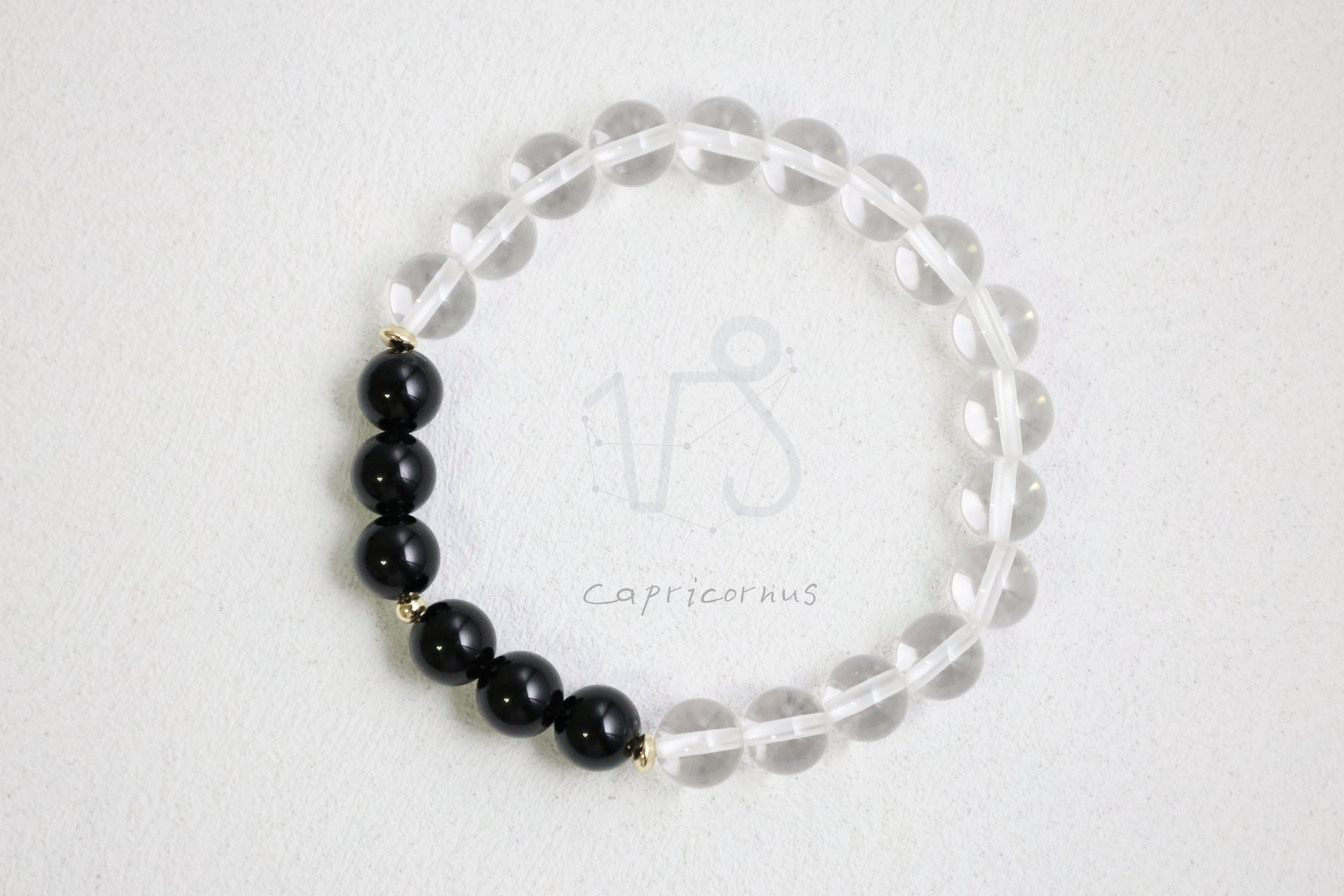 Capricorn Quest - Clear Quartz & Obsidian Bracelet