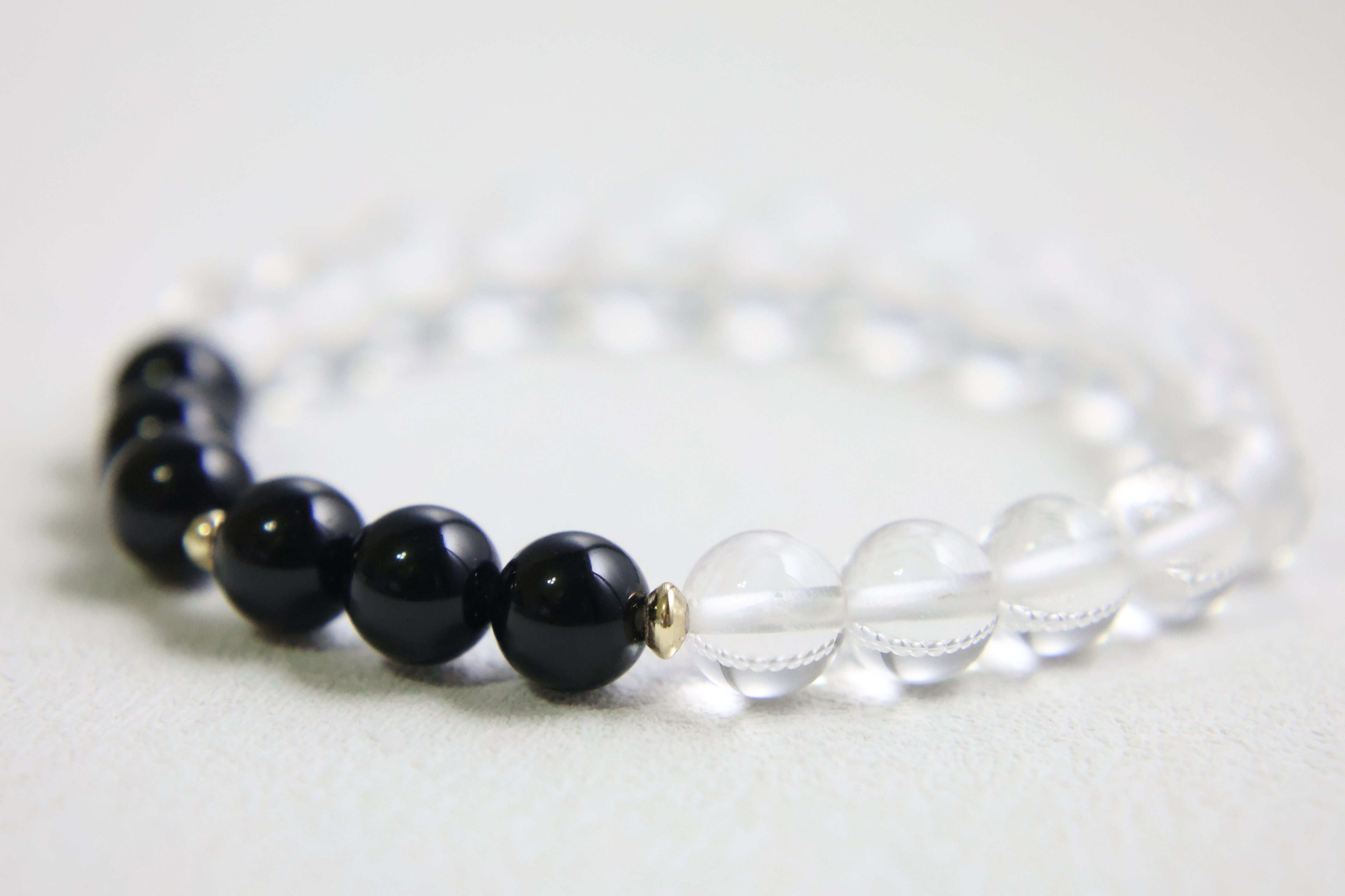 Capricorn Quest - Clear Quartz & Obsidian Bracelet