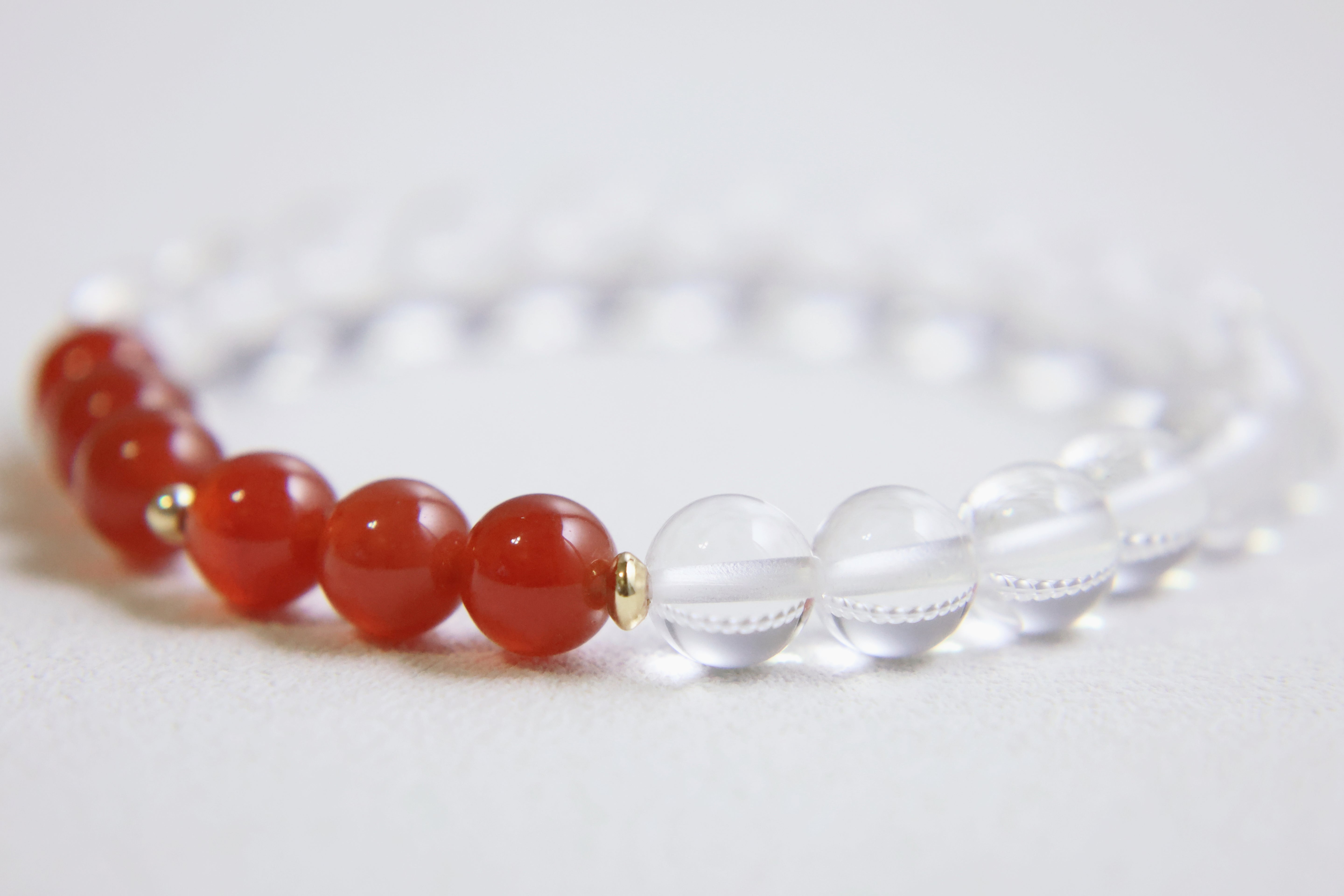 Scorpius Resilience - Clear Quartz & Red Agate Bracelet