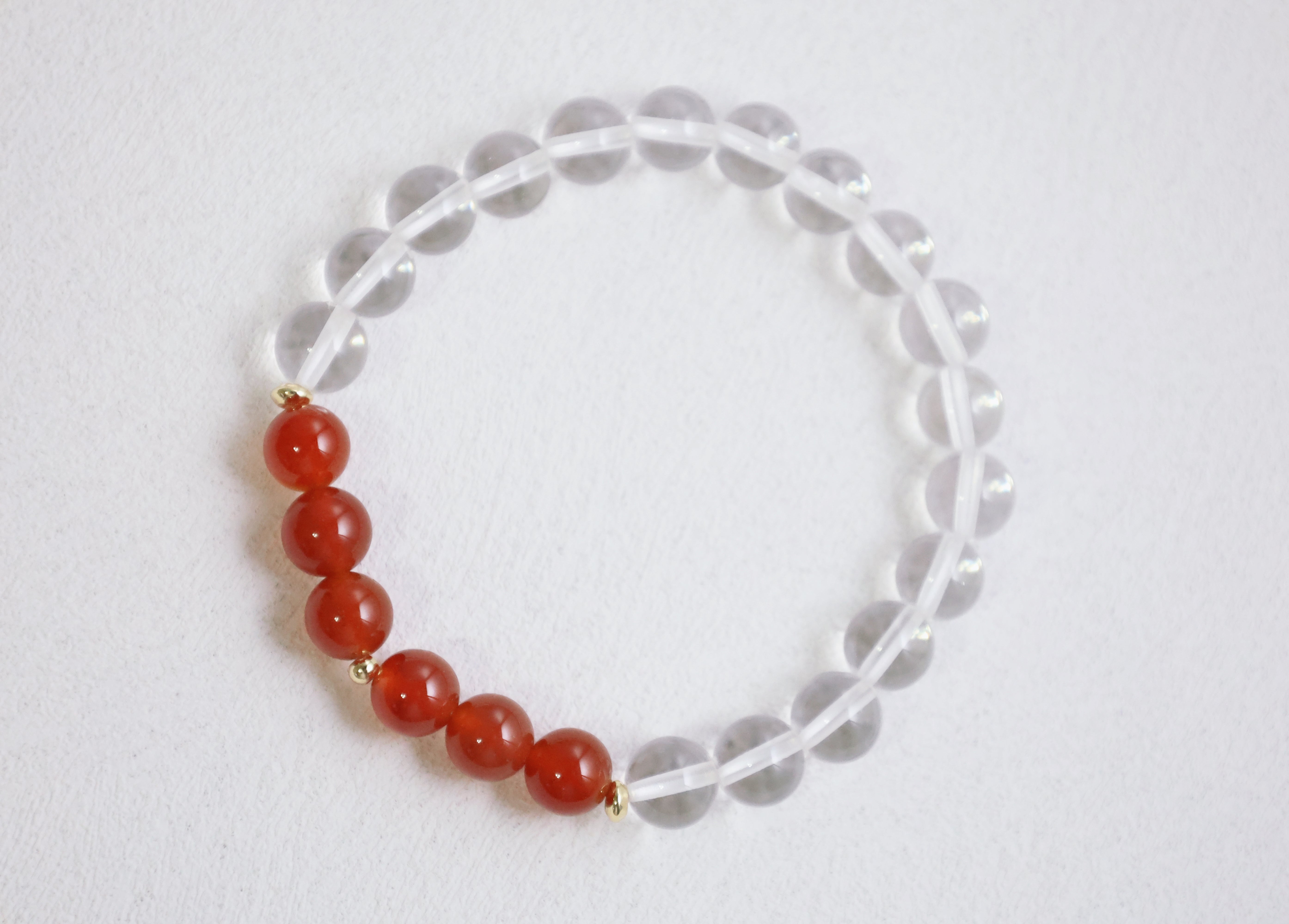 Scorpius Resilience - Clear Quartz & Red Agate Bracelet