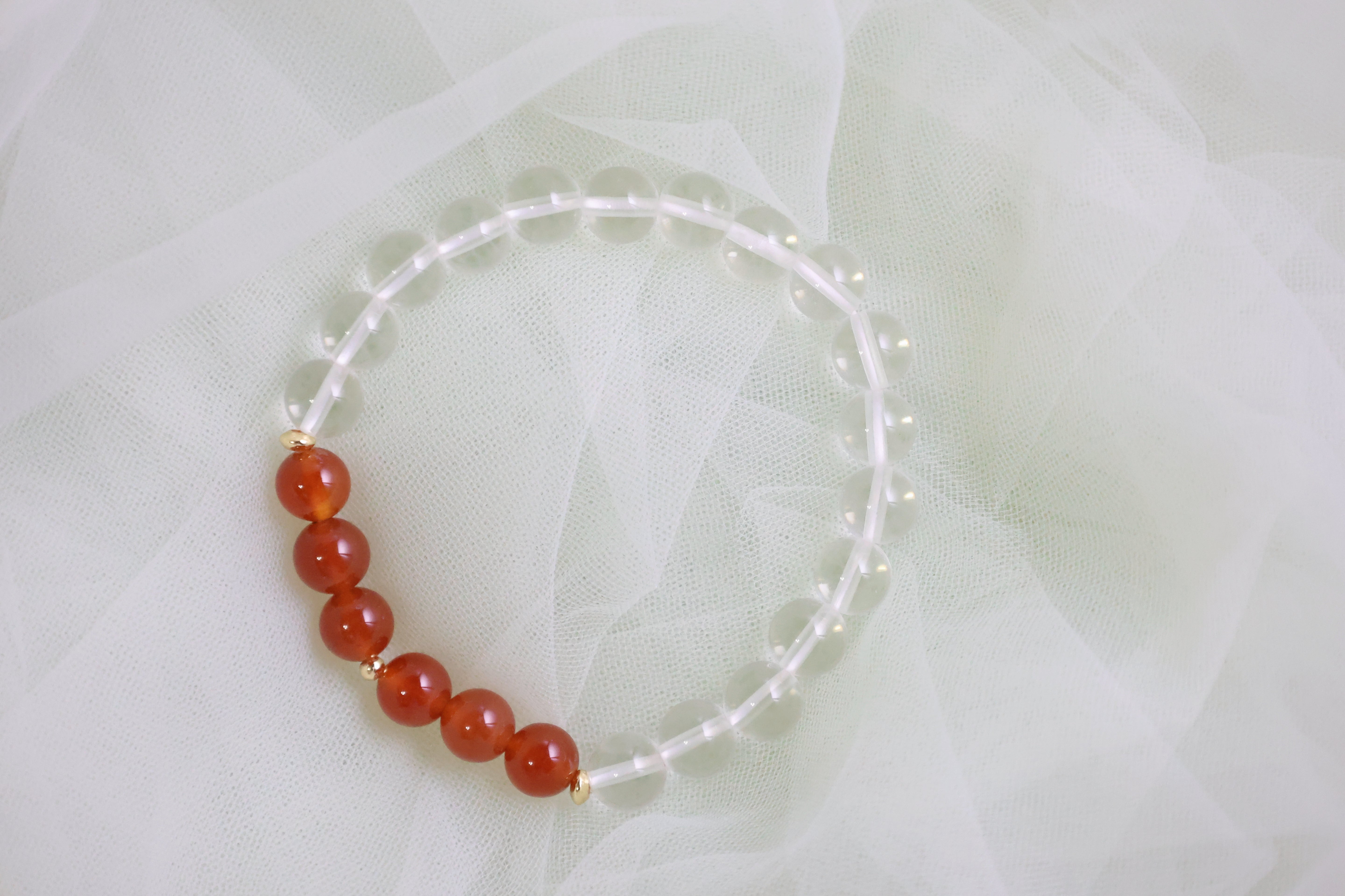 Scorpius Resilience - Clear Quartz & Red Agate Bracelet