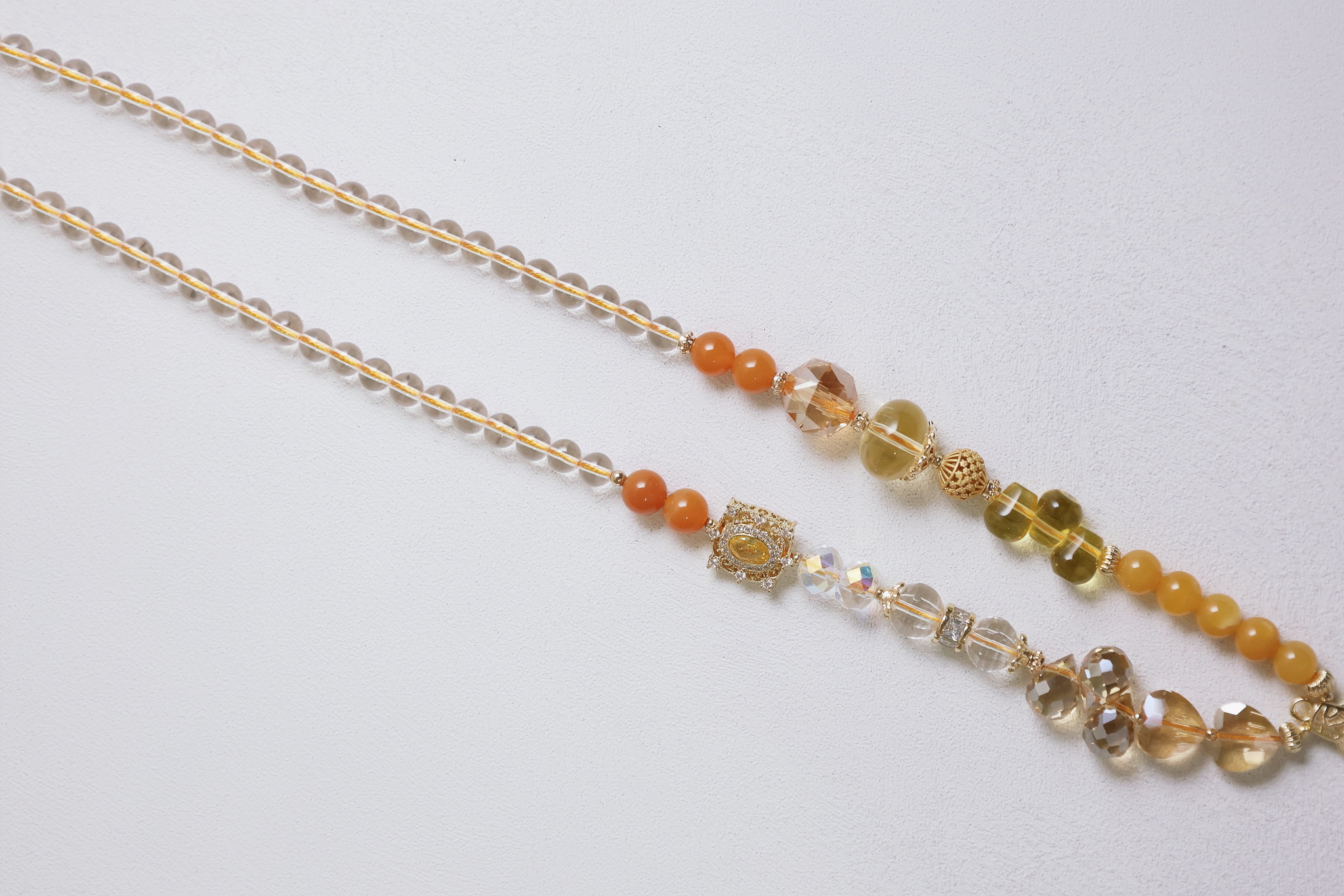 Blushing Lights - Multi-Purpose Amber & Crystal Chain