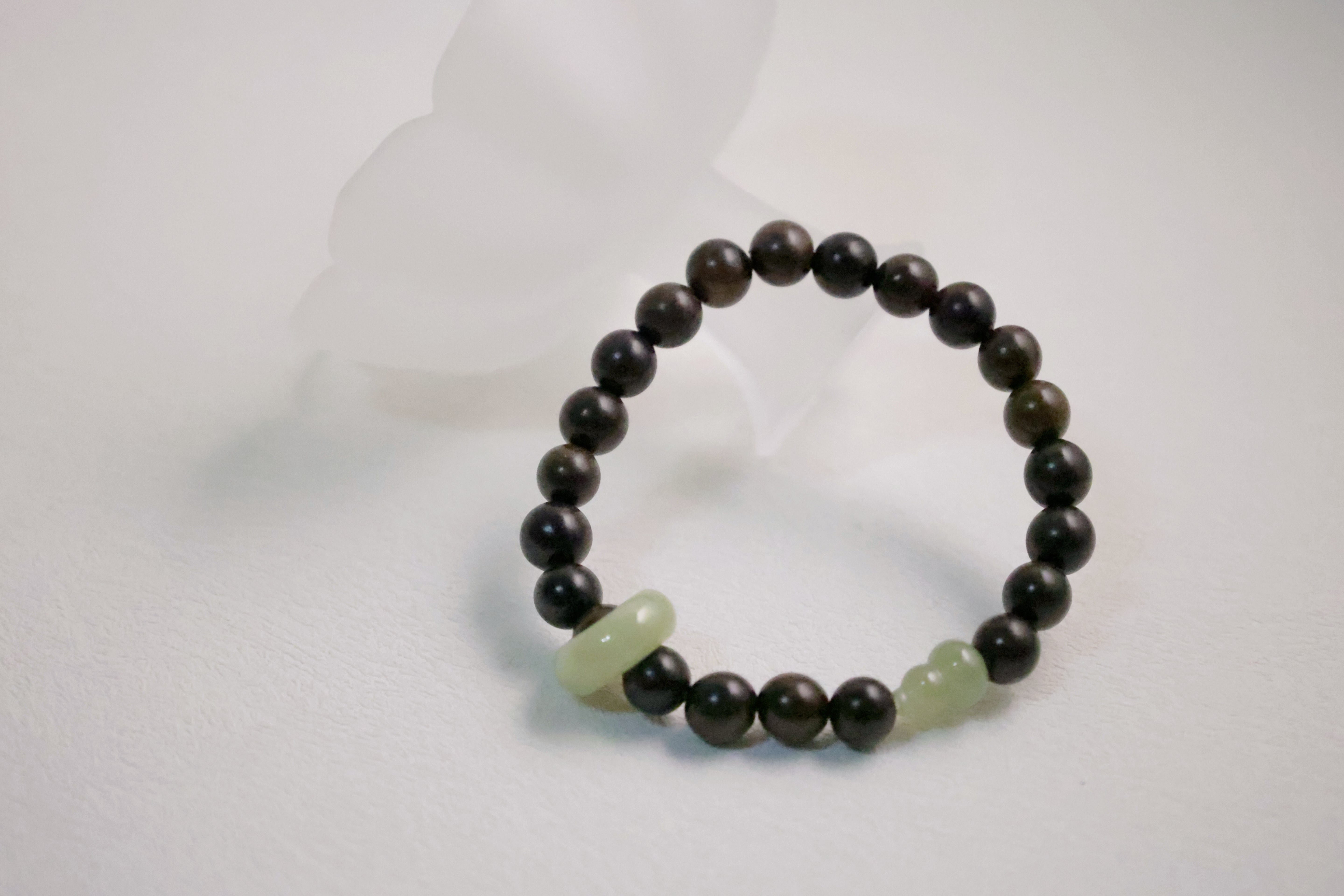 Divine Essence - Agarwood & Hetian Jade Bracelet